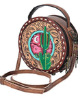 American Darling Canteen Hand Tooled Genuine Leather Women Bag Western Handbag Purse