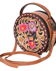American Darling Canteen Hand Tooled Genuine Leather Women Bag Western Handbag Purse