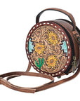 American Darling Canteen Hand Tooled Genuine Leather Women Bag Western Handbag Purse