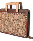 American Darling Briefcase Hand Tooled Genuine Leather Women Bag Western Handbag Purse