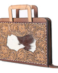 American Darling Briefcase Hand Tooled Genuine Leather Women Bag Western Handbag Purse