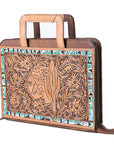 American Darling Briefcase Hand Tooled Genuine Leather Women Bag Western Handbag Purse