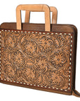American Darling Briefcase Hand Tooled Genuine Leather Women Bag Western Handbag Purse