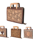 American Darling Briefcase Hand Tooled Genuine Leather Women Bag Western Handbag Purse