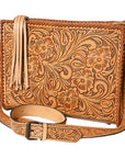 American Darling Hand Tooled Genuine Leather Women Bag Western Handbag Purse