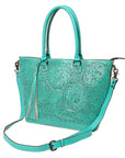 American Darling Hand Tooled Genuine Leather Women Bag Western Handbag Purse