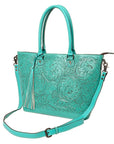 American Darling Hand Tooled Genuine Leather Women Bag Western Handbag Purse