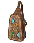 American Darling Cross Body Hand Tooled Genuine Leather women bag western handbag purse