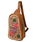 American Darling Cross Body Hand Tooled Genuine Leather women bag western handbag purse