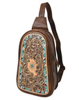 American Darling Cross Body Hand Tooled Genuine Leather women bag western handbag purse