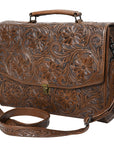 American Darling BRIEFCASE Hand Tooled Genuine Leather women bag western handbag purse