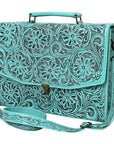 American Darling BRIEFCASE Hand Tooled Genuine Leather women bag western handbag purse