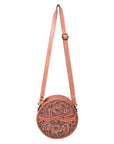 American Darling Canteen Hand Tooled Genuine Leather Women Bag Western Handbag Purse
