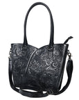 Tote Hand Tooled Genuine Leather women bag western handbag purse