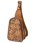 American Darling Sling Hand Tooled Genuine Leather Women Bag Western Handbag Purse