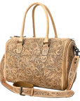 American Darling Duffel Hand Tooled Genuine Leather Women Bag Western Handbag Purse