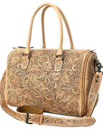 American Darling Duffel Hand Tooled Genuine Leather Women Bag Western Handbag Purse