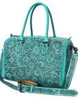 American Darling Duffel Hand Tooled Genuine Leather Women Bag Western Handbag Purse