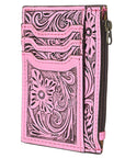 American Darling Card-Holder Hand Tooled Genuine Leather Women Bag Western Handbag Purse