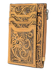 American Darling Card-Holder Hand Tooled Genuine Leather Women Bag Western Handbag Purse