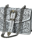 American Darling Small Crossbody Beautifully Hand Tooled Genuine Leather women bag western handbag purse