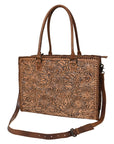 American Darling Briefcase Hand Tooled Genuine Leather Women Bag Western Handbag Purse