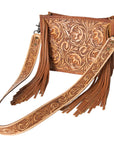 American Darling Messenger Hand Tooled Genuine Leather Women Bag Western Handbag Purse