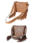 American Darling Messenger Hand Tooled Genuine Leather Women Bag Western Handbag Purse