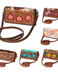 American Darling ADBG486A Wallet Hand Tooled Genuine Leather Women Bag Western Handbag Purse