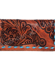 American Darling ADBG497BR1 Wallet Hand Tooled Genuine Leather Women Bag Western Handbag Purse
