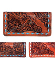 American Darling ADBG497BR1 Wallet Hand Tooled Genuine Leather Women Bag Western Handbag Purse