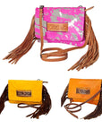 American Darling ADBG501A Clutch Hand Tooled Hair On Genuine Leather women bag western handbag purse