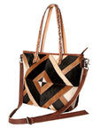 American Darling ADBG533 Tote Hair On Genuine Leather Women Bag Western Handbag Purse