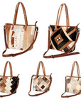 American Darling ADBG533 Tote Hair On Genuine Leather Women Bag Western Handbag Purse