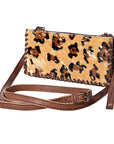 American Darling ADBG535BR Wallet Hand Tooled Genuine Leather Women Bag Western Handbag Purse