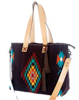 American Darling ADBG573D1 Tote Saddle Blanket Genuine Leather Women Bag Western Handbag Purse
