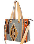 American Darling ADBG573D1 Tote Saddle Blanket Genuine Leather Women Bag Western Handbag Purse