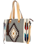 American Darling ADBG573D1 Tote Saddle Blanket Genuine Leather Women Bag Western Handbag Purse
