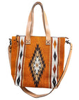 American Darling ADBG573D1 Tote Saddle Blanket Genuine Leather Women Bag Western Handbag Purse