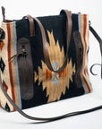 American Darling Tote Saddle Blanket Genuine Leather Women Bag Western Handbag Purse