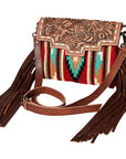 American Darling Crossbody Hand Tooled Saddle Blanket Genuine Leather Women Bag Western Handbag Purse