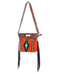 American Darling Clutch Hand Tooled Saddle Blanket Genuine Leather Women Bag Western Handbag Purse