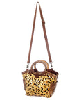 American Darling Hand Tooled Hair On Genuine Leather Women Bag Western Handbag Purse