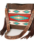 American Darling Large Crossbody Saddle Blanket Genuine Leather Western Women Bag Handbag Purse | Western Crossbody Bag | Travel Crossbody Bags | College Crossbody Bag | Casual Crossbody Bag