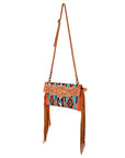 American Darling Hand Tooled Saddle Blanket Genuine Leather Women Bag Western Handbag Purse