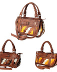 American Darling Hair On Genuine Leather Women Bag Western Handbag Purse