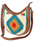 American Darling Hand Tooled Saddle Blanket Genuine Leather Women Bag Western Handbag Purse