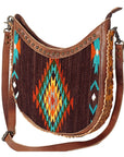 American Darling Hand Tooled Saddle Blanket Genuine Leather Women Bag Western Handbag Purse