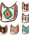 American Darling Hand Tooled Saddle Blanket Genuine Leather Women Bag Western Handbag Purse