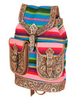 American Darling Hand Tooled Saddle Blanket Genuine Leather Women Bag Western Handbag Purse